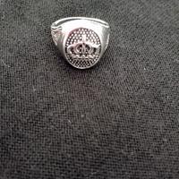 Anello metallo design corona Re