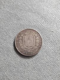 5 Lire Vittorio Emanuele II 1872 Argento