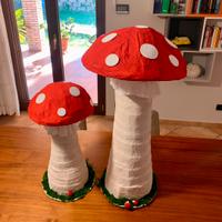 Funghi decorativi in cartapesta - fatti a mano