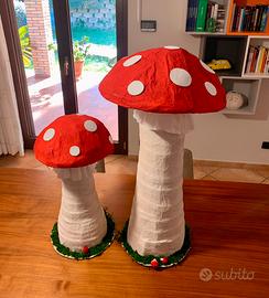 Funghi decorativi in cartapesta - fatti a mano