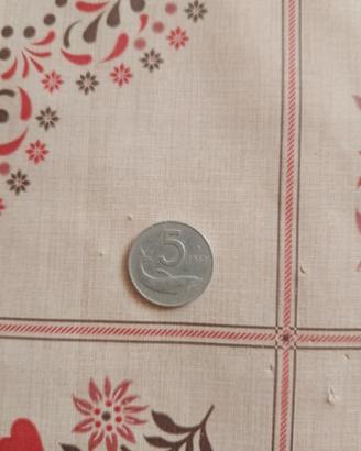 moneta da 5 lire del 1953