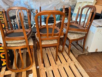 6 sedie da soggiorno, da restaurare o pulire