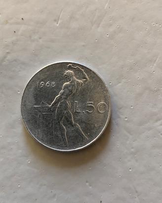 Moneta 50 Lire 1968 / 1972 / 1975 / 1977 / 1978 /