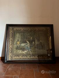 Arazzo incorniciato con firma del 1881