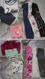 Lotto 12 pezzi tute pantaloni bambina 4/6 anni