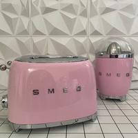 SMEG Tostapane 4 fette XL rosa vintage design 50