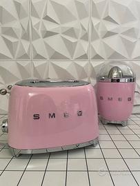 SMEG Tostapane 4 fette XL rosa vintage design 50