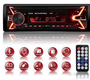 Autoradio Bluetooth mani libere, 7 colori led