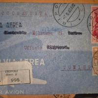 Busta colonie 7 giugno 40 posta aerea Tripoli-Tori