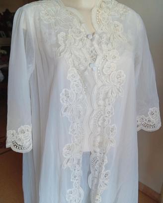 vestaglia e sottoveste vintage prezioso, anni 70 