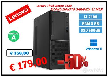 Lenovo i3 7gen | SSD 500GB Veloce | Win 11 | GARAN