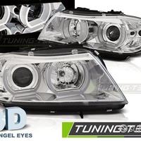 Fari 3D Angel Eyes BMW Serie 3 E90/91 05-08 Chrome