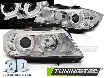 Fari 3D Angel Eyes BMW Serie 3 E90/91 05-08 Chrome