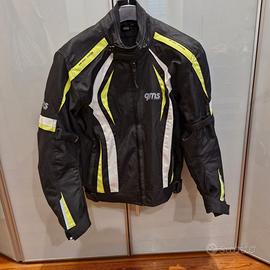 GIUBBOTTO MOTO GMS PACE NERO BIANCO GIALLO tg.XS