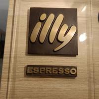 Illy Caffè targa insegna plexiglas ottone vintage