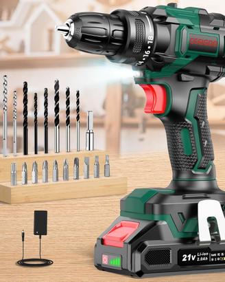Trapano Avvitatore Batteria Brushless 21V 42 N.m