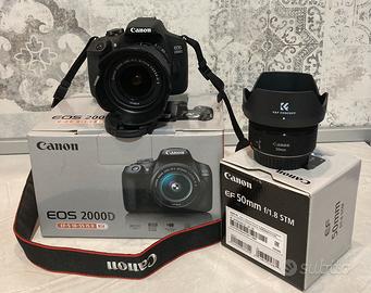 Fotocamera Canon Eos D2000D+EF-S 18-55+EF50 mm