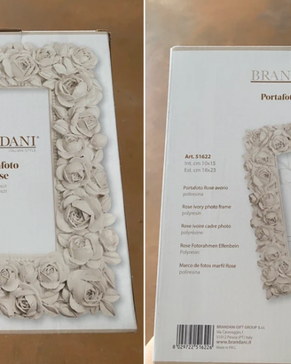 Brandani porta foto rose avorio