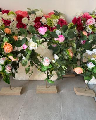 7 centro tavoli con fiori finti
