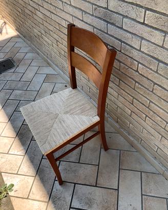 Sedia con seduta in paglia
