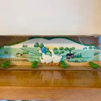 Appendiabiti a muro country a 4 pomelli con papere