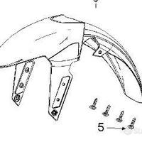 Parafango ant. Peugeot Pulsion 125 nero