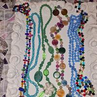 lotto collane lunghe con pietre