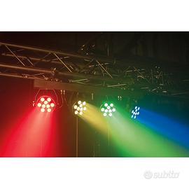 Sistema 4 fari piatti per dj luci discoteca effett