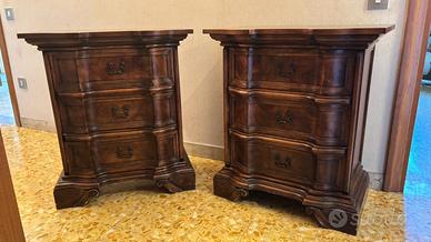 Coppia comodini classici legno 3 cassetti