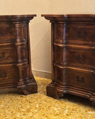 Coppia comodini classici legno 3 cassetti