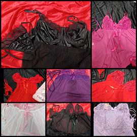 Babydoll vari colori di pizzo e pelle