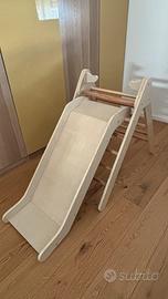 Scala Scivolo 2 in 1 in legno Gymax