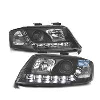 FARI AUDI A6 4B 97-99 LUCE DIURNA REALE SFONDO NER