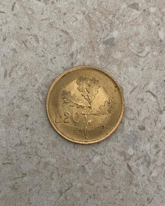 20 Lire 1985 Italia (ERRORE DI CONIO)