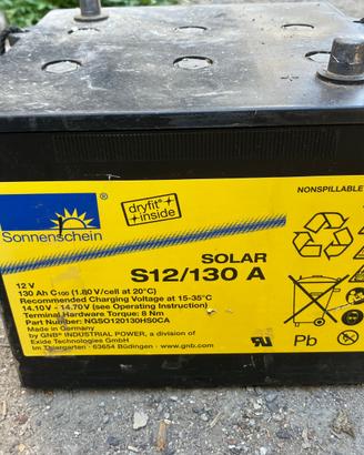 Batteria per pannelli solari  12v 130ah