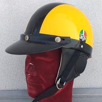 Casco vintage motociclista anni '60 tipo Scrambler