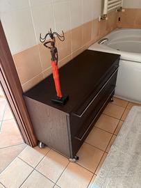 Mobile bagno - cassettiera color wengé