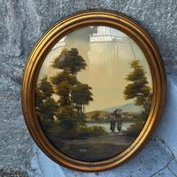 Quadro ovale con cornice