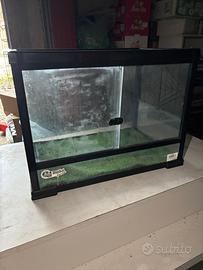 Terrario in vetro con sportellino scorrevole