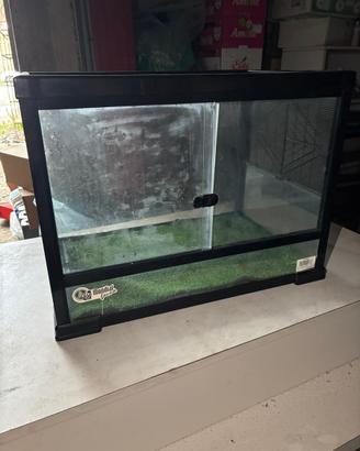 Terrario in vetro con sportellino scorrevole