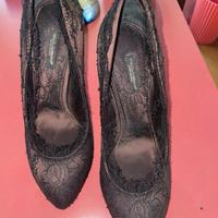 Decollete pizzo nero dolce e gabbana