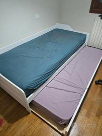 Letto singolo con letto estraibile