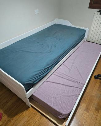 Letto singolo con letto estraibile