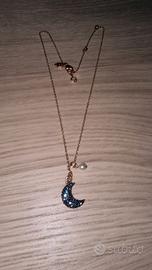 Collana Swarovski con la luna e la perla