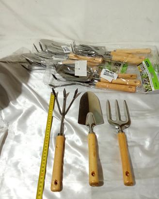 set 3 pezzi da giardinaggio, inox.