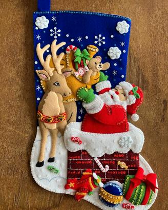calza Befana e Natale cucita a mano - Toys