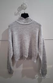 maglione crop grigio tally weijl 