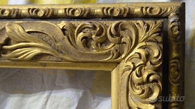 ANTICA CORNICE 300X175 SPECCHIERA DORATA SCOLPITA