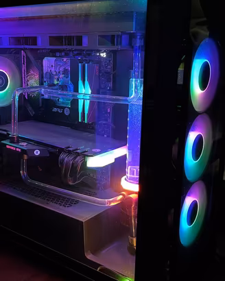 PC Gaming full liquid i7 10700K-3080-32GB-Monitor