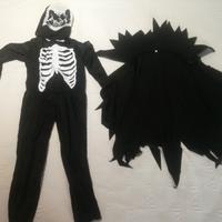 Costume Scheletro + Martello Clown-Pagliaccio
